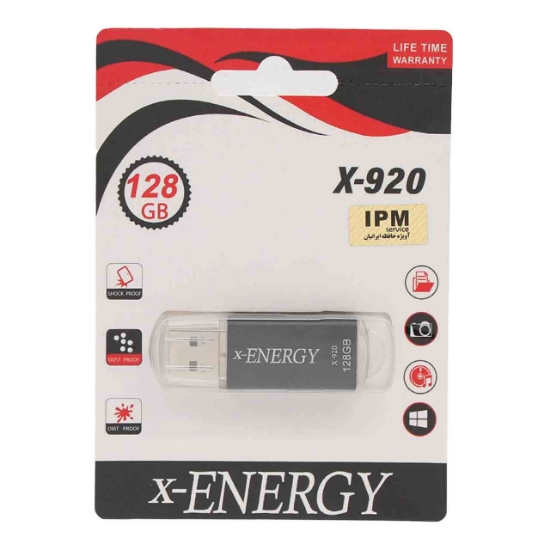 تصویر فلش مموری ایکس-انرژی مدل X-920 USB2.0 ظرفیت 128 گیگابایت