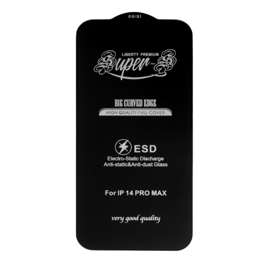 تصویر گلس گوشی آنتی استاتیک Full Cover Super S-OG برای iPhone 14 Pro Max
