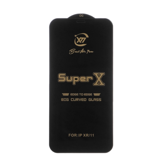 تصویر گلس گوشی درجه یک Full Cover Super X برای iPhone XR / 11