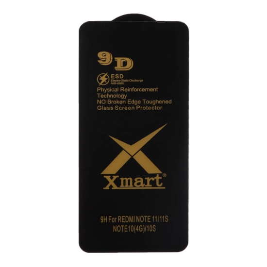 تصویر گلس گوشی Full Cover X Mart 9D-ESD برای Xiaomi Poco M5S / Redmi Note 10S / Redmi Note 10-4G / Redmi Note 11S / Redmi Note 11-4G