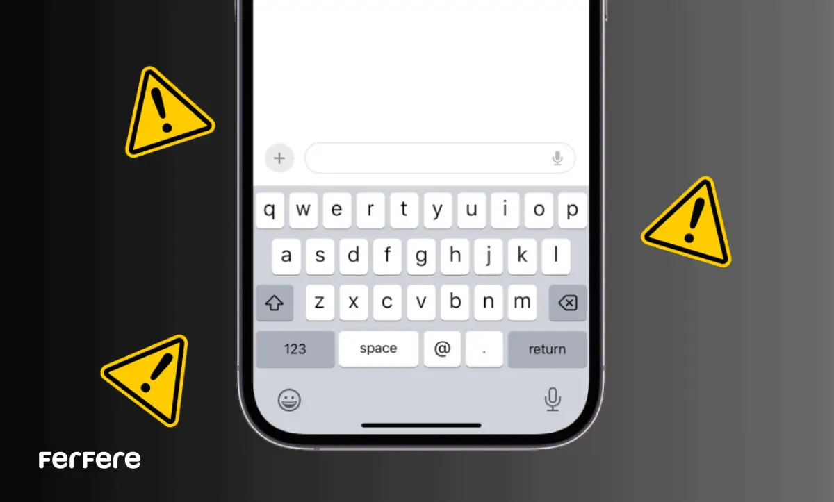 رفع لگ کیبورد آیفون