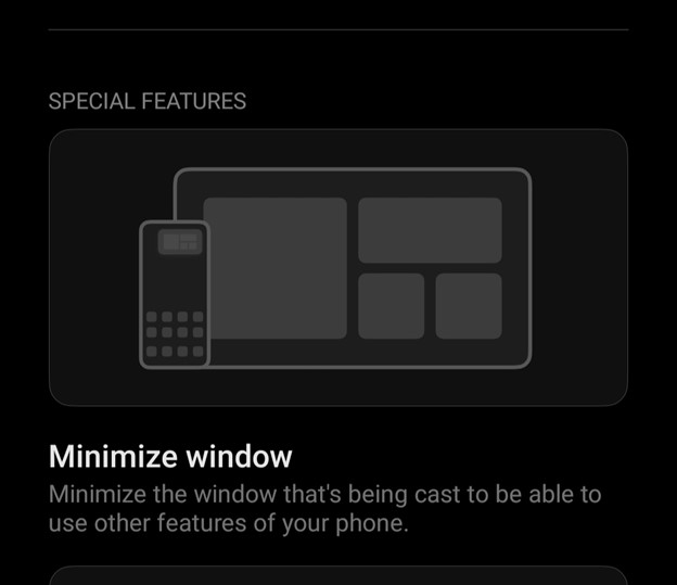 استفاده از Minimize Window در اتصال گوشی به تلویزیون