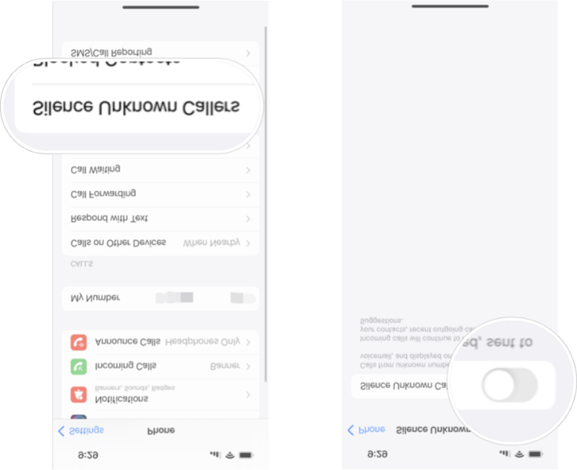 سایلنت کردن تماس های ناشناس