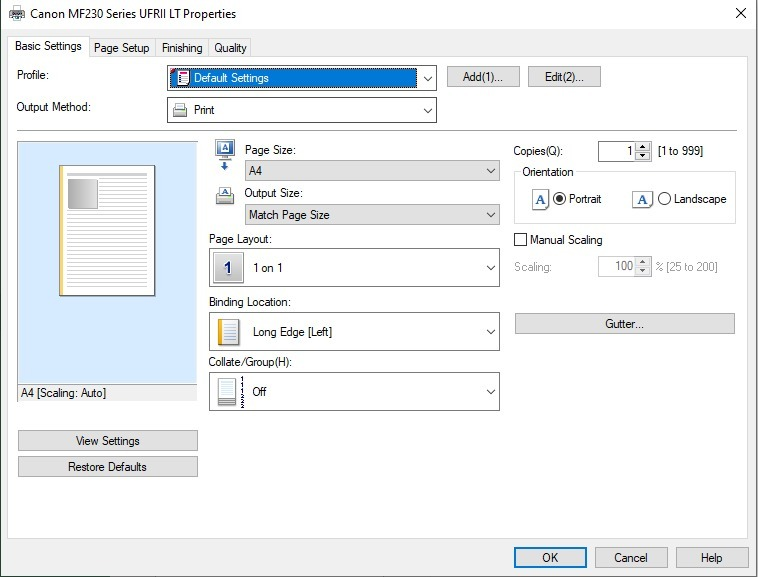 Print Active Sheets