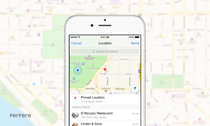 ارسال لوکیشن از طریق موبایل