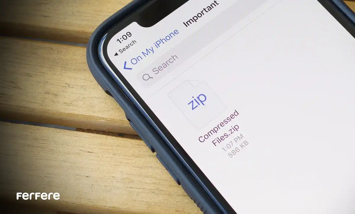 زیپ کردن فایل در ایفون