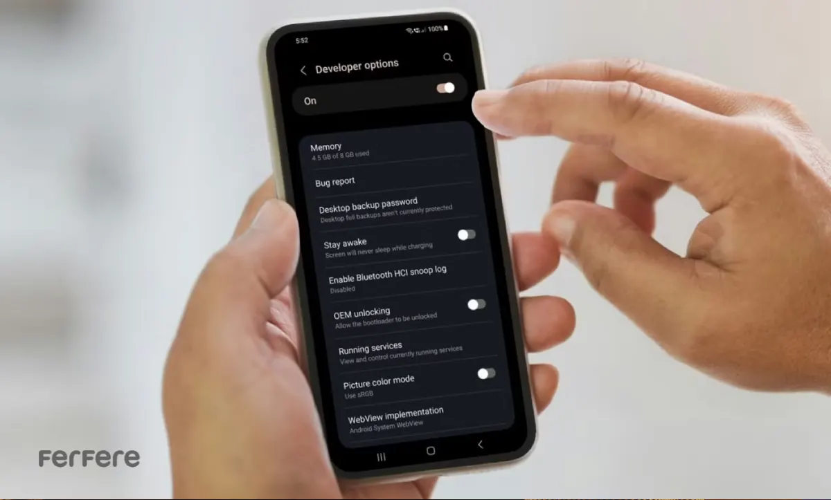 Developer Option گوشی اندروید