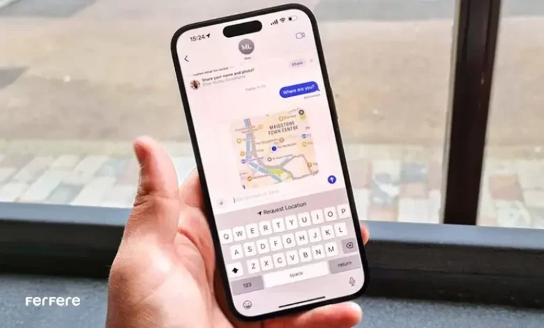نحوه ارسال لوکیشن در آی مسیج