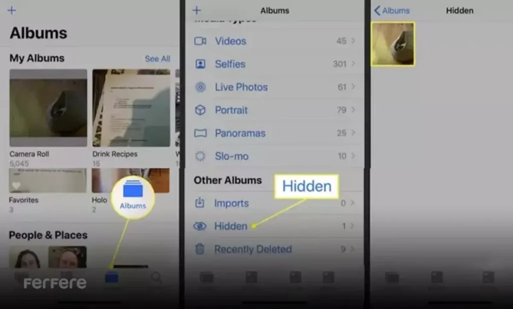 مخفی کردن عکس در آیفون