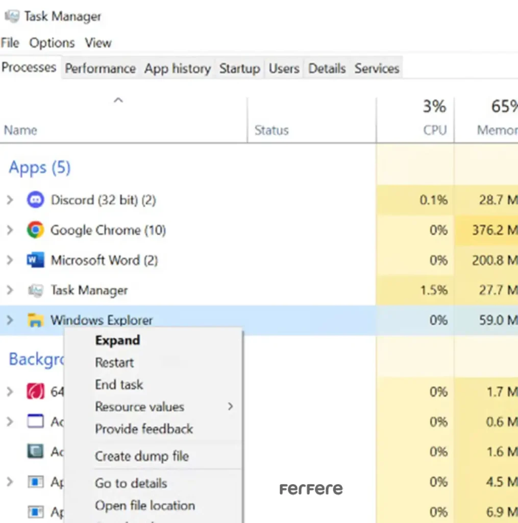 کارنکردن Windows Explorer