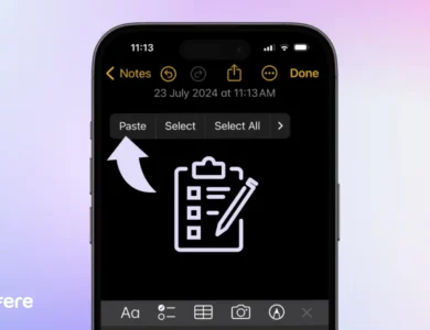 دسترسی به کلیپ برد ایفون