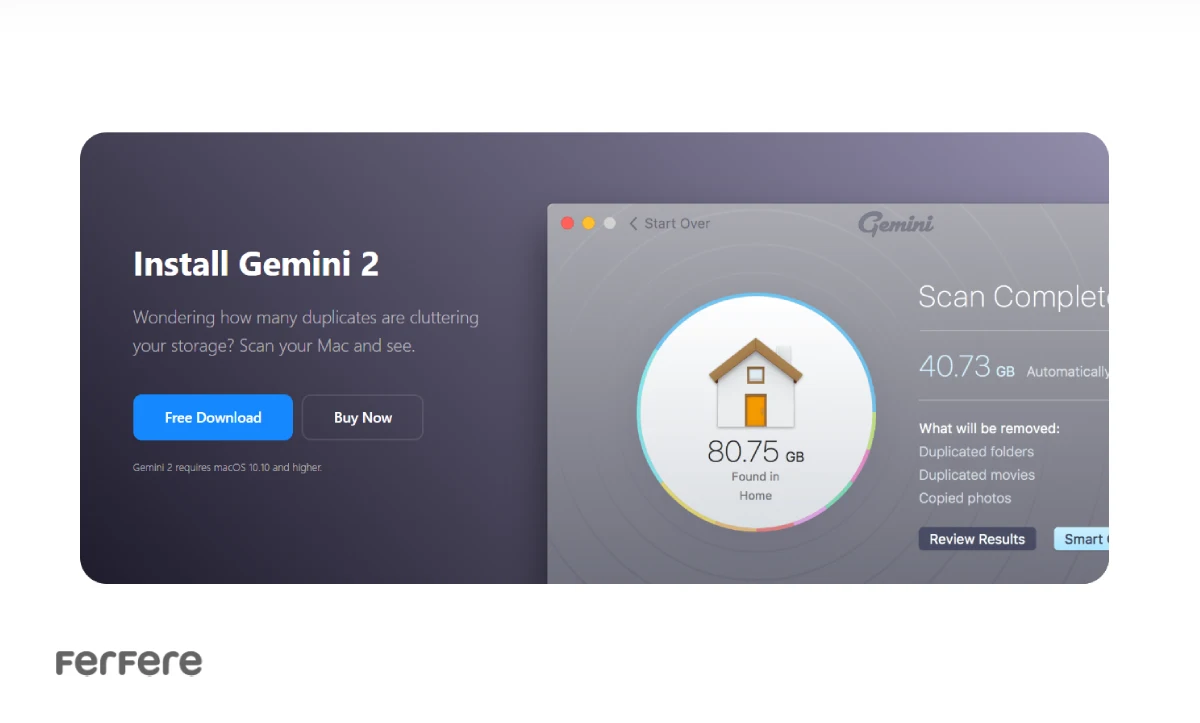 حذف فایل های تکراری در macOS با gemini 2