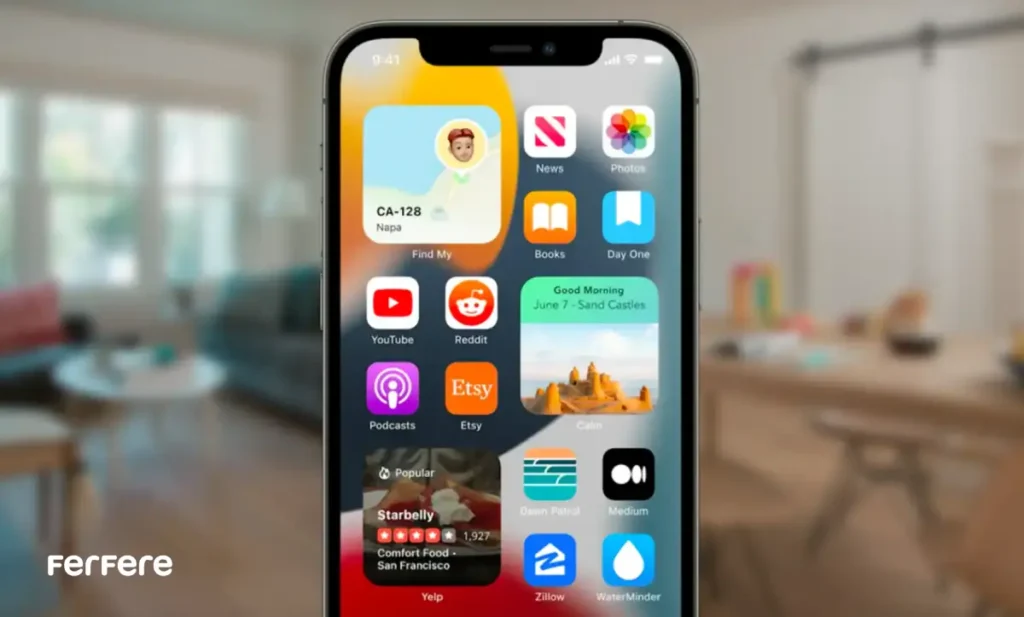 چیدمان آیکون ها در ios 18