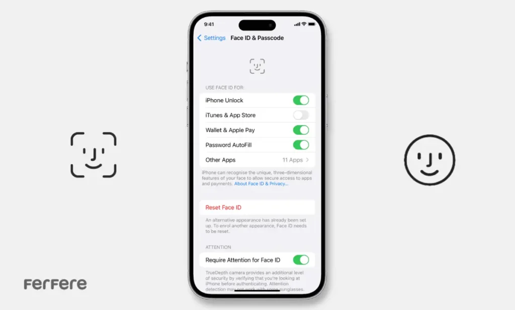 رفع مشکل Face ID آیفون