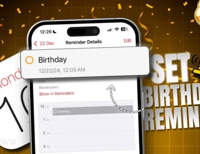 تنظیم یادآوری تولد در آیفون