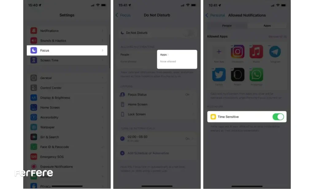 مشکل کار نکردن حالت تمرکز در آیفون