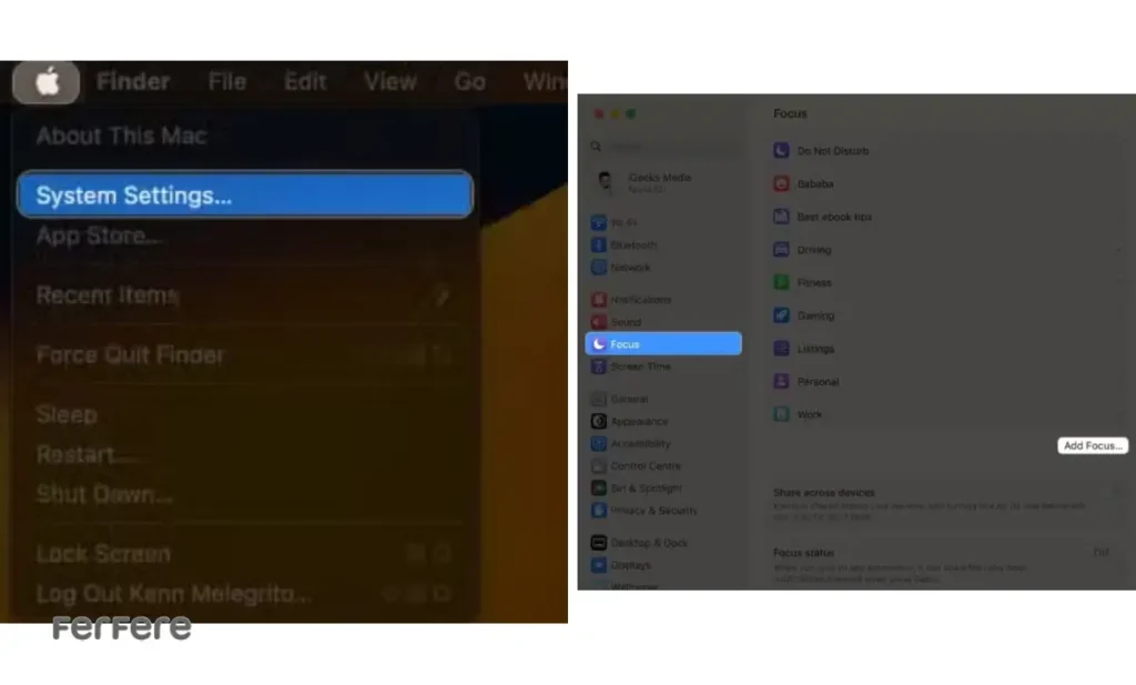 حالت تمرکز در مک