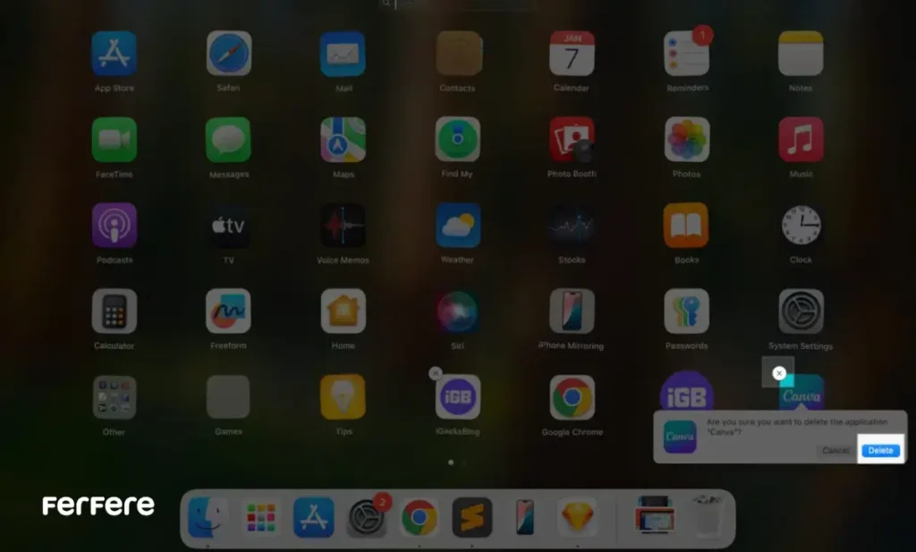 آموزش حذف برنامه ها در مک بوک
