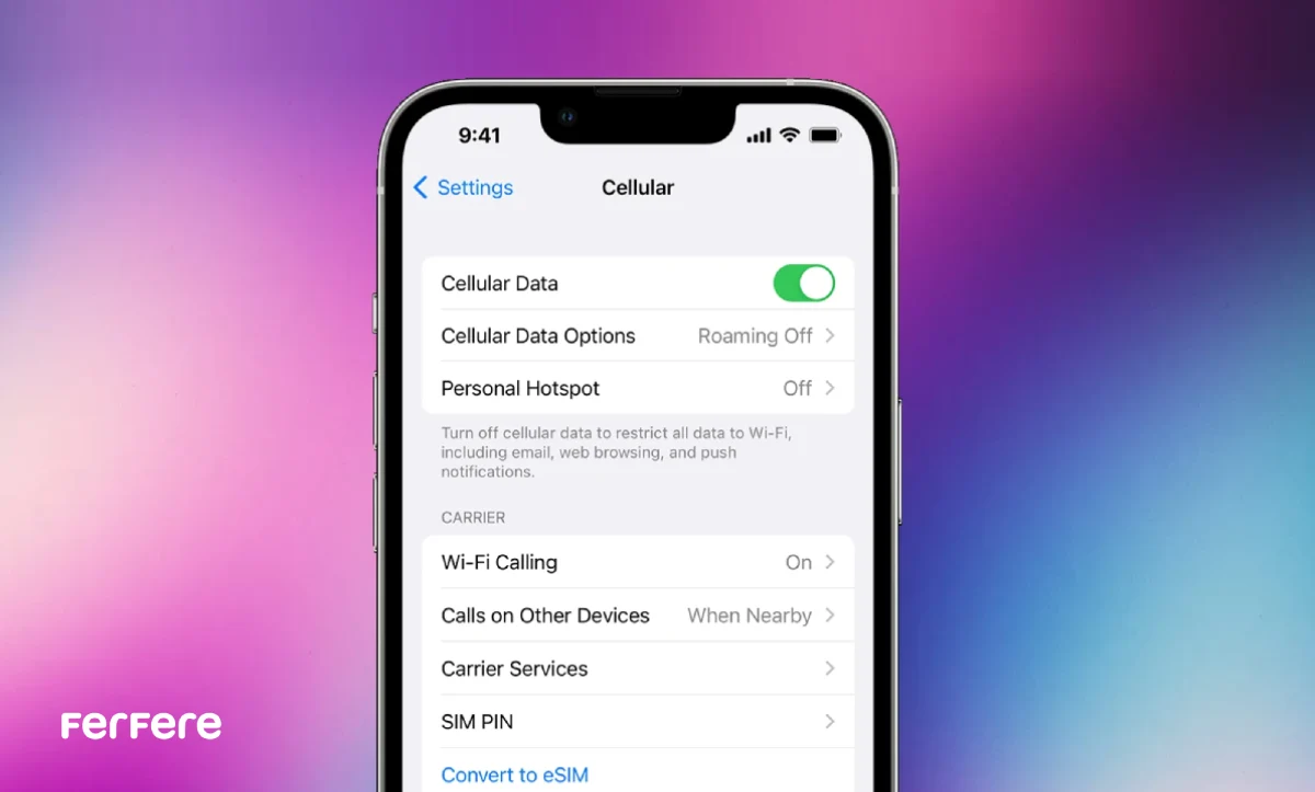 کار نکردن اینترنت دیتای آیفون