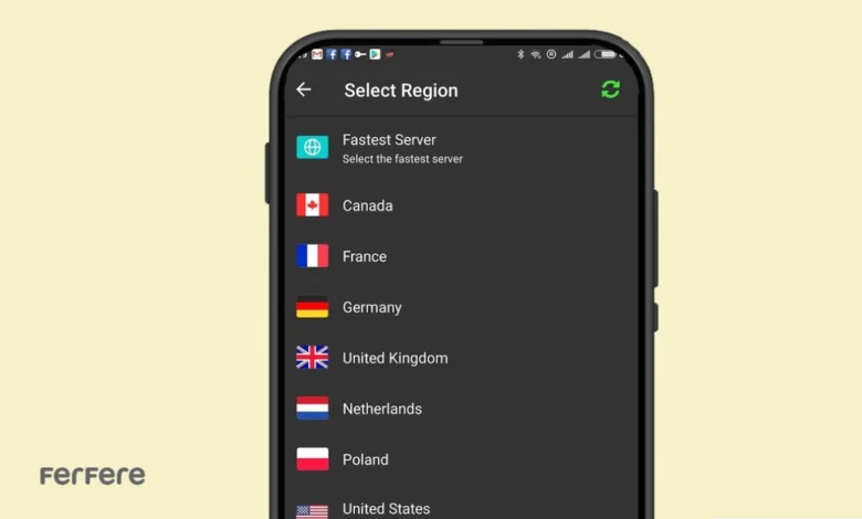 تغییر ریجن گوشی