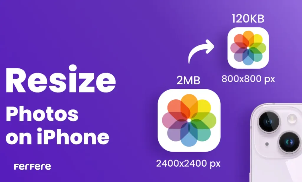 کاهش حجم عکس در آیفون