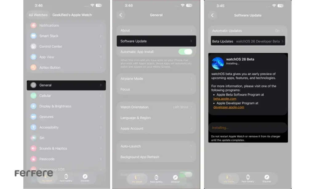 نحوه دانلود watchOS 26 روی اپل واچ