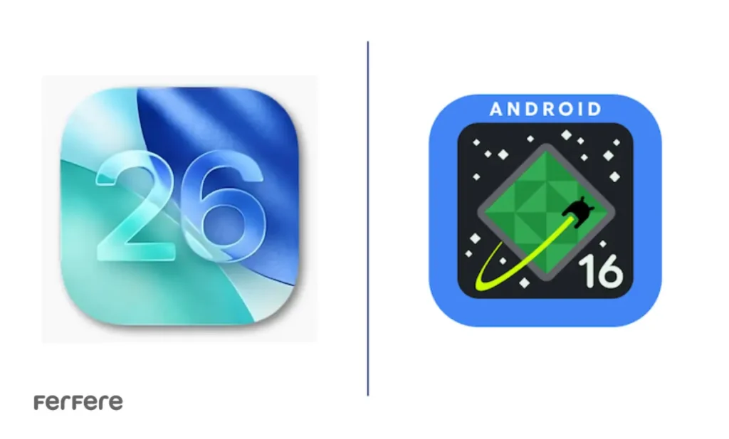 مقایسه ios 26 و اندروید 16