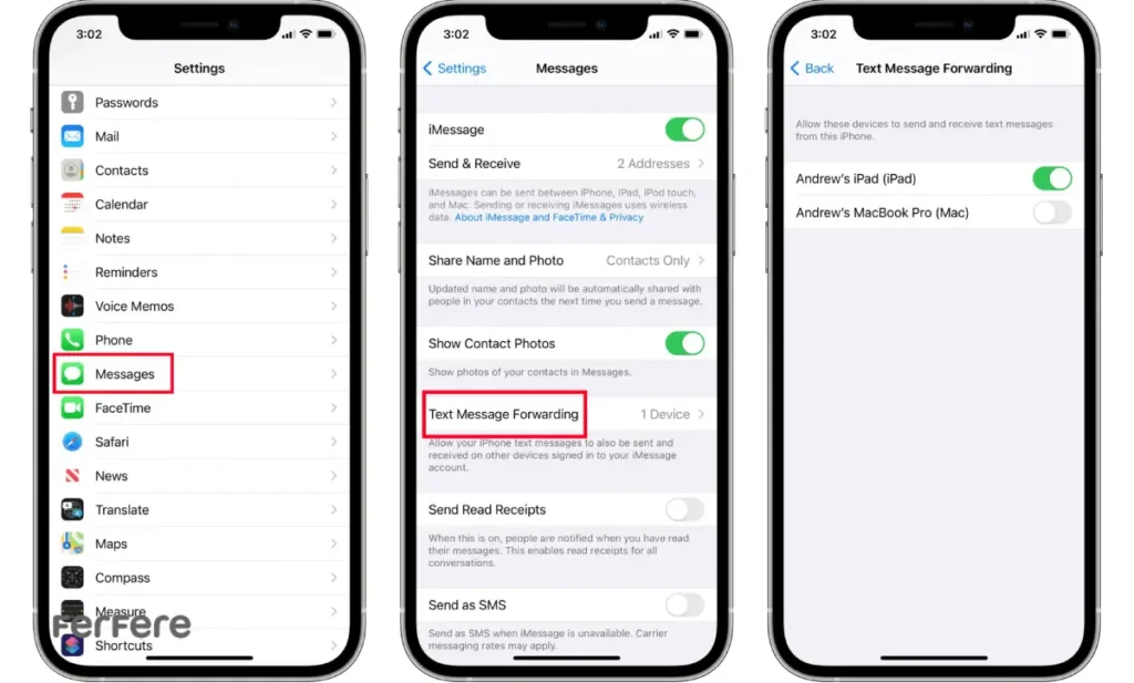دایورت پیامک