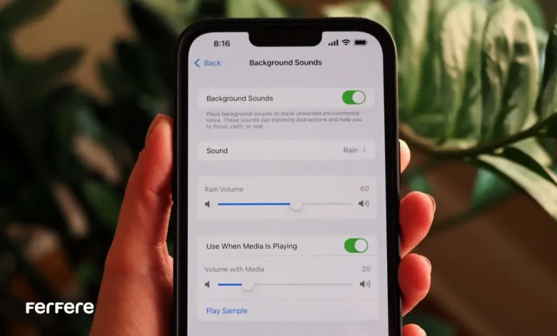 تنظیمات صدای آیفون