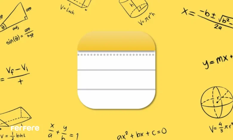 حل معادلات ریاضی در Notes آیفون
