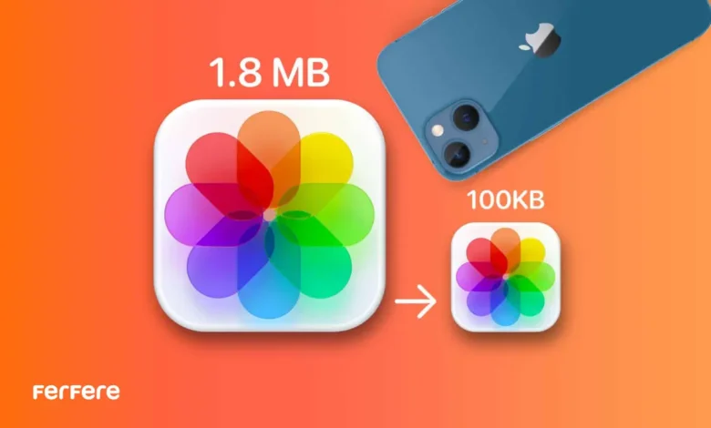 کاهش حجم عکس در آیفون