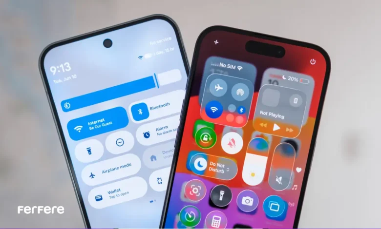 مقایسه ios 26 و اندروید 16