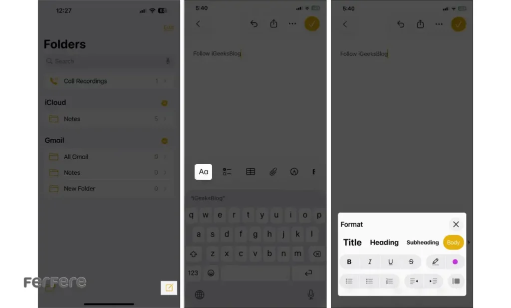 تغییر فونت آیفون