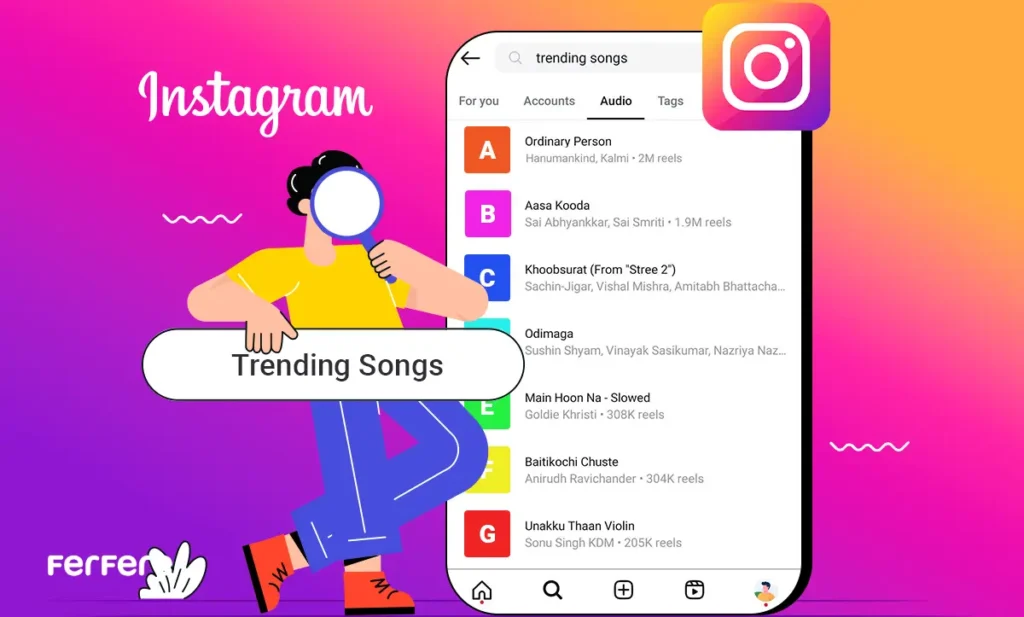 یافتن صدای ترند اینستاگرام