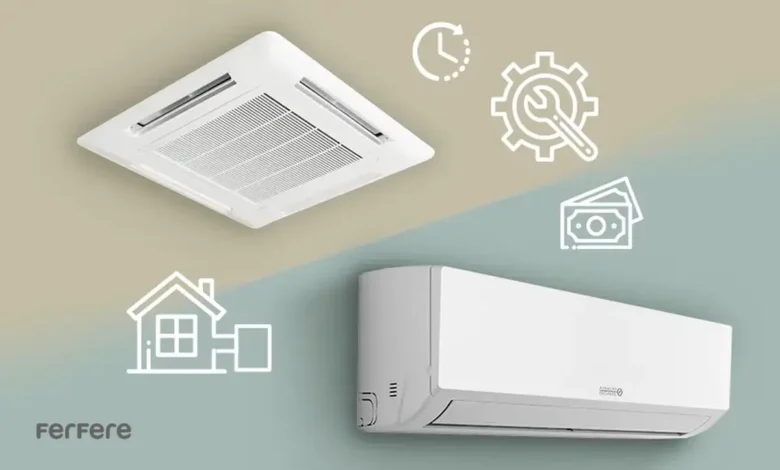 تفاوت داکت اسپلیت و کولر گازی