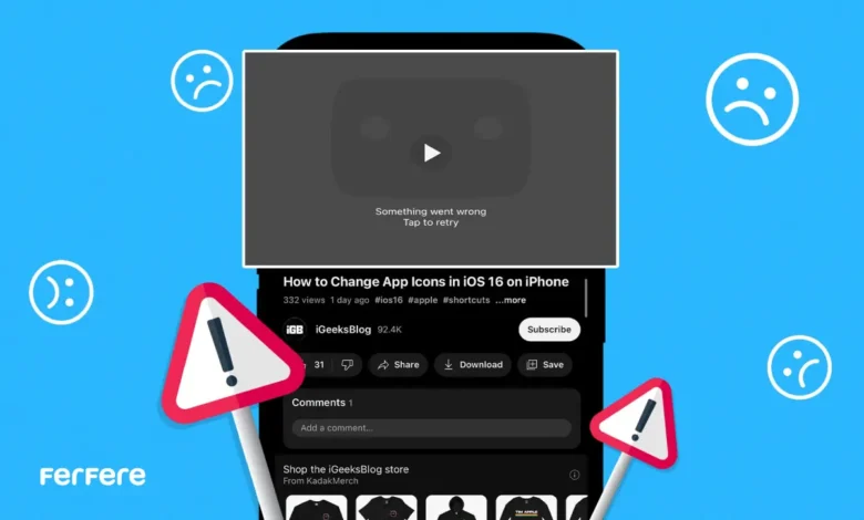 خطای Something went wrong یوتیوب