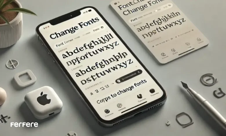 تغییر فونت آیفون