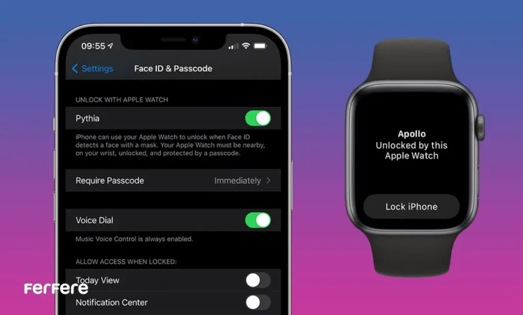 باز کردن قفل آیفون با اپل واچ
