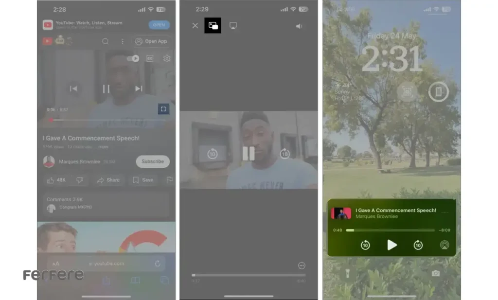 پخش رایگان یوتیوب در پس زمینه آیفون