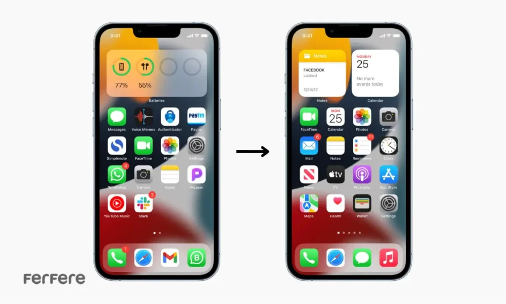 ریست صفحه اصلی آیفون
