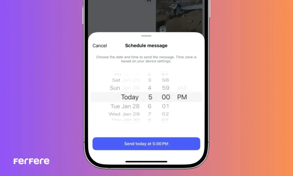 زمانبندی پیام دایرکت اینستاگرام