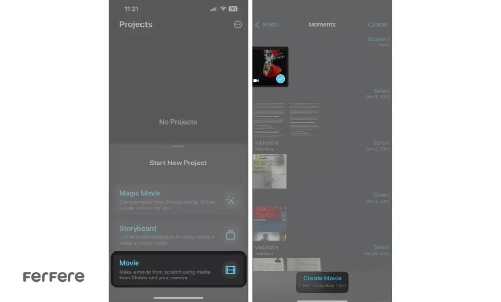 تغییر سرعت ویدیو در آیفون