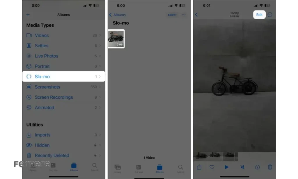 تغییر سرعت ویدیو در آیفون
