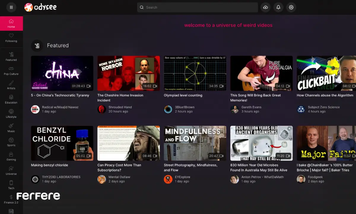 Odysee جایگزین یوتیوب