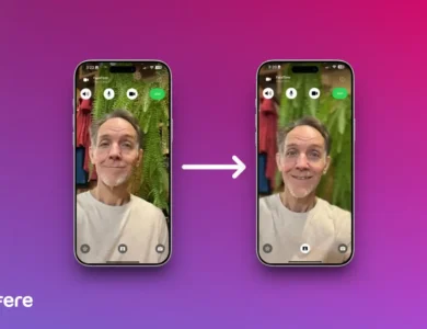 محو پس‌زمینه FaceTime آیفون