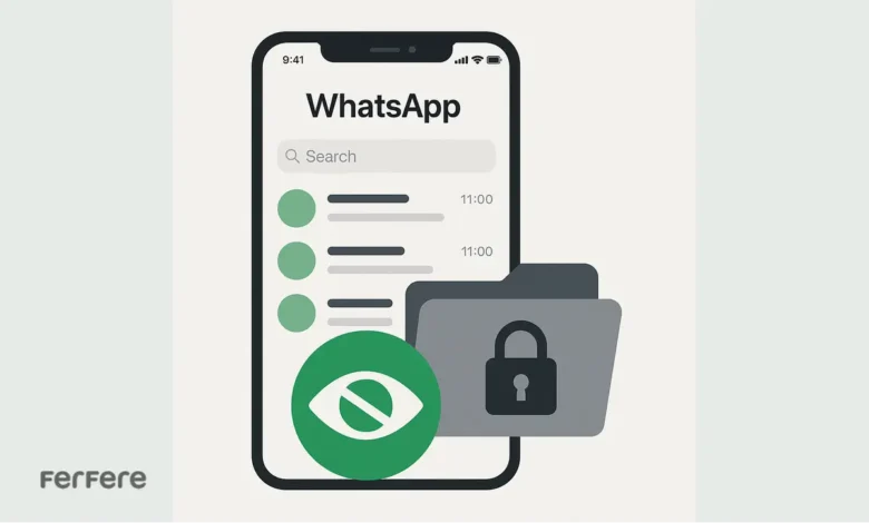 مخفی کردن چت قفلشده واتساپ