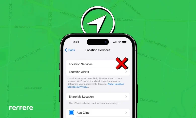 رفع مشکل GPS آیفون درios 18