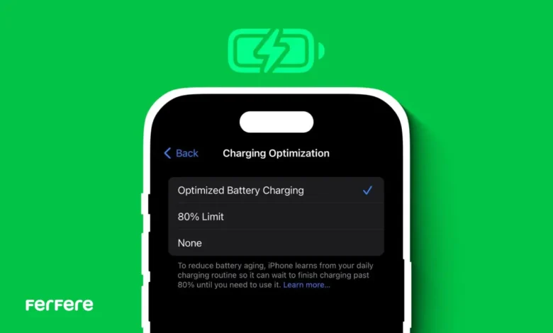 شارژ بهینه باتری آیفون