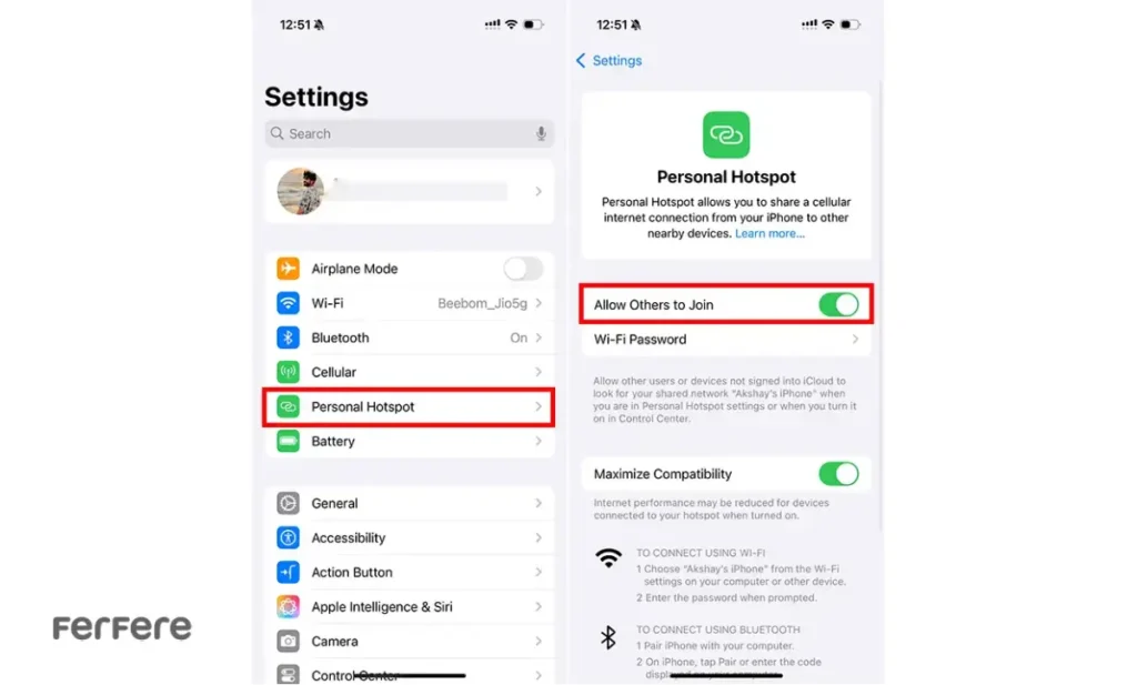 رفع مشکل ایردراپ آیفون