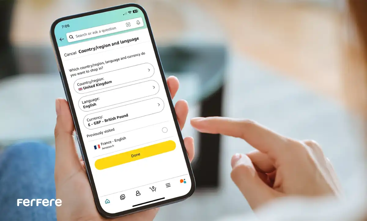 تغییر کشور در آمازون